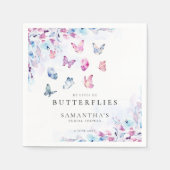 Er gibt mir Schmetterlinge Brautparty Serviette (Vorderseite)