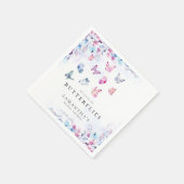 Er gibt mir Schmetterlinge Brautparty Serviette (Ecke)