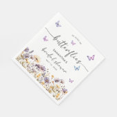 Er gibt mir Schmetterlinge Brautparty Serviette (Ecke)