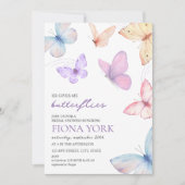Er gibt mir Schmetterlinge Chic Elegant Brautparty Einladung (Vorderseite)