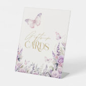 Er gibt mir Schmetterlinge, die Karten Brautparty Sockelschild (Vorderseite)