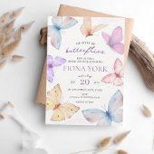 Er gibt mir Schmetterlinge | Elegantes Brautparty Einladung