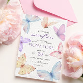 Er gibt mir Schmetterlinge | Elegantes Brautparty Einladung