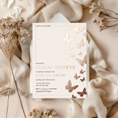 Er gibt mir Schmetterlinge Elegantes Brautparty Folieneinladung