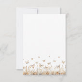Er gibt mir Schmetterlinge Minimalistisches Brautp Einladung (Rückseite)
