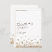 Er gibt mir Schmetterlinge Minimalistisches Brautp Einladung (Vorne/Hinten)