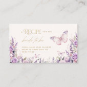 Er gibt mir Schmetterlinge Rezept-Brautparty Begleitkarte (Vorderseite)