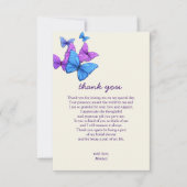 Er gibt mir Schmetterlinge Wildblumen Brautparty Dankeskarte (Vorderseite)