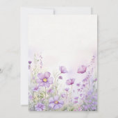 Er gibt mir Schmetterlinge Wildblumen Brautparty Einladung (Rückseite)