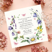 Er gibt mir Schmetterlinge Wildblumen Brautparty Einladung