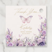 Er gibt mir Schmetterlinge Wildblumen Brautparty Geschenkanhänger (Rückseite)