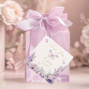 Er gibt mir Schmetterlinge Wildblumen Brautparty Geschenkanhänger