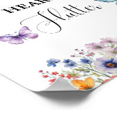 Er gibt mir Schmetterlinge Wildblumen Brautparty Poster (Ecke)