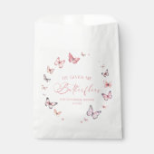 Er gibt mir weiche, rosa Brautpartys Geschenktütchen (Vorderseite)