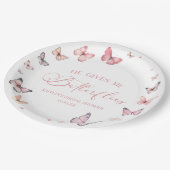 Er gibt mir weiche, rosa Brautpartys Pappteller (Schrägansicht)