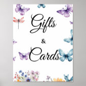 Er gibt Schmetterlingen Brautparty Geschenke & Kar Poster (Vorne)