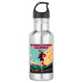 Er glaubt, ich bin Zuhause und säubere Sassy Runne Edelstahlflasche (Vorderseite)