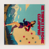 Er glaubt, ich bin Zuhause und säubere Sassy Runne Puzzle (Horizontal)