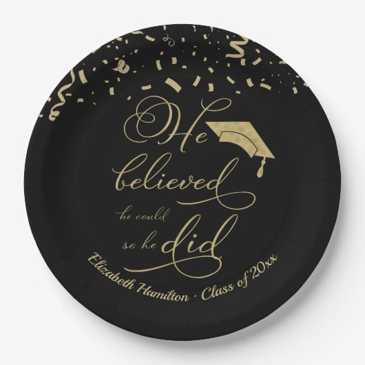 Er glaubte, er könnte also Grad Party machen Pappteller (Vorderseite)