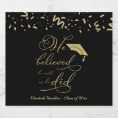 Er glaubte, er könnte also Grad Party machen Schaumweinetikett (Einzelnes Label)