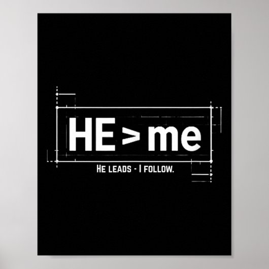Er größer als - er führt folgen - christlich poster (Vorne)