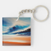 Er hat alles Schöne Akryllische Schlüsselanhänger (Rückseite)