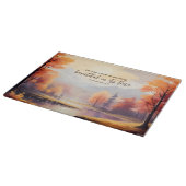 Er hat alles schöne Bibelfallen Bäume gemacht Schneidebrett (Ecke)