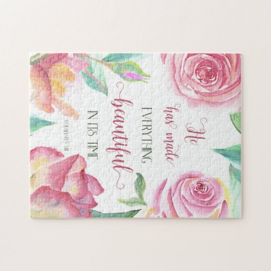 Er hat alles schönes Ecclesiastes 3:11 gemacht Puzzle (Horizontal)