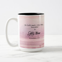 Er hat alles wunderschöne Aquarell Sonnenuntergang Zweifarbige Tasse