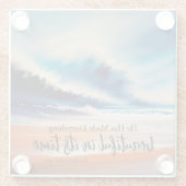 Er hat alles wunderschönen Untersetzer aus Glas ge (Rückseite)