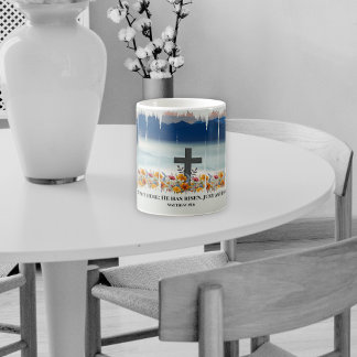 Er hat Christlichen Pinselstrich zu Ostern Kaffeetasse