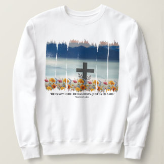 Er hat Christliches Sweatshirt zu Ostern verschenk