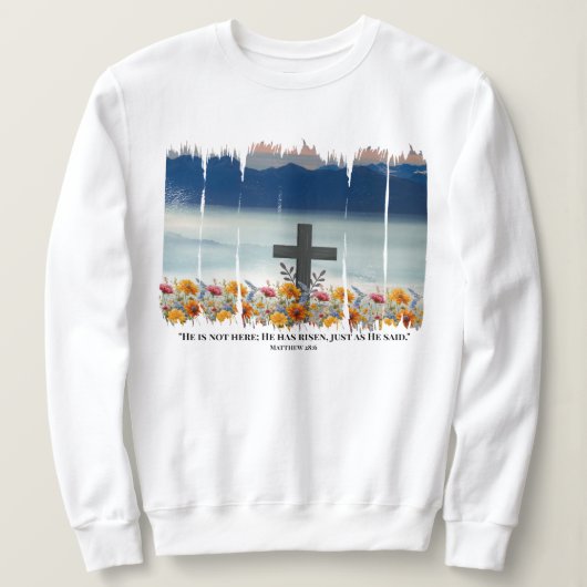 Er hat Christliches Sweatshirt zu Ostern verschenk (Design vorne)