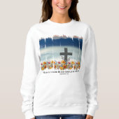 Er hat Christliches Sweatshirt zu Ostern verschenk (Vorderseite)