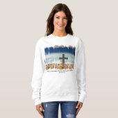 Er hat Christliches Sweatshirt zu Ostern verschenk (Vorne ganz)