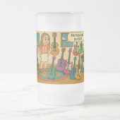 Er hat coole Gitarren Mattglas Bierglas (Mittel)