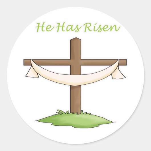 Er hat das Kreuz erwischt Runder Aufkleber (Vorderseite)