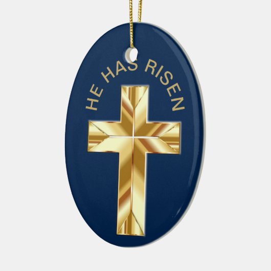 Er hat das religiöse Goldene Kreuz-Osterreich ausg Keramik Ornament (Links)