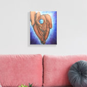 Er hat die ganze Welt in seinen Händen Got. Leinwanddruck (Insitu (Wohnzimmer))