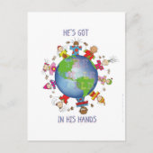 Er hat die ganze Welt in seinen Händen Postkarte (Vorderseite)
