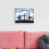 Er hat drei geruchte Kreuze aufgetragen Leinwanddruck (Insitu (Wohnzimmer))