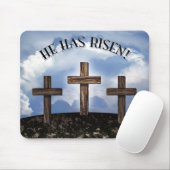 Er hat drei geruchte Kreuze aufgetragen Mousepad (Mit Mouse)