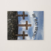 Er hat drei geruchte Kreuze aufgetragen Puzzle (Horizontal)