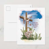 Er hat eine Östliche Postkarte (Vorne/Hinten)