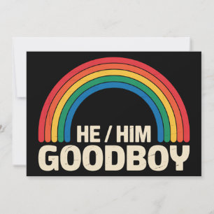 Er hat einen guten Jungen Rainbow LGBTQ Gay Pride  Einladung