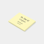 er hat es geschafft herzlichen Glückwunsch Abschlu Post-it Klebezettel (angewinkelt)