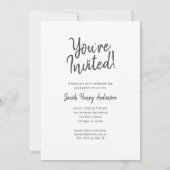 Er hat es getan! Abschluss Foto Einladung (Rückseite)