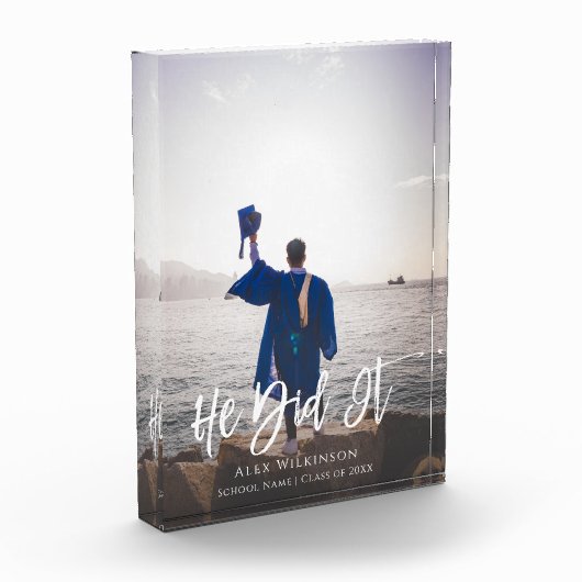 Er hat es mit einem modernen Script-Abschluss geta Fotoblock (Links)