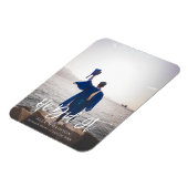 Er hat es moderne Script Abschluss Foto Magnet (Linke Seite)