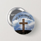 Er hat gestiegenen schroffen Querhimmel Button (Vorne & Hinten)